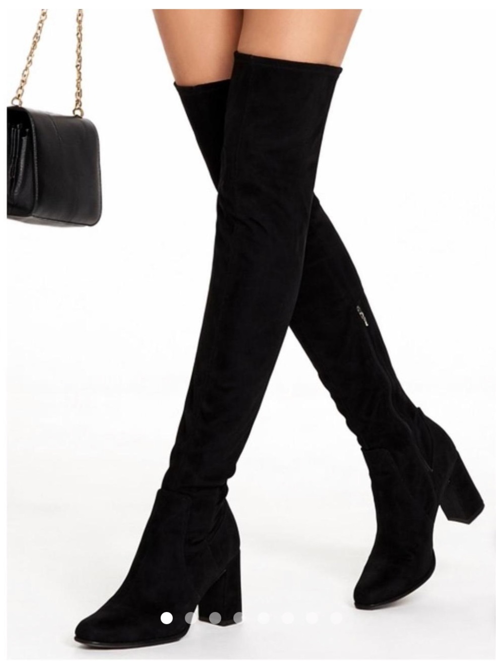 Liz Claiborne Anabella Faux Suede Over the Knee Boot Block Heel NEW size 8